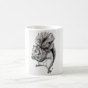 Mug Illustration d'encre d'écureuil