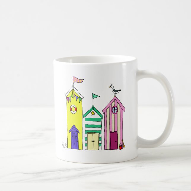 Mug Illustration des Beach Huts 1 (Droite)