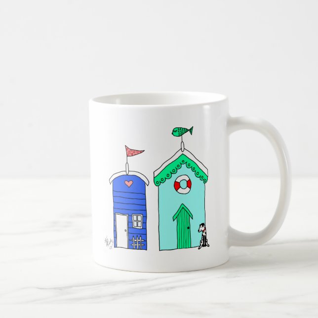 Mug Illustration des Beach Huts 2 (Droite)