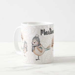 Mug Illustration du Bruant mou d'hiver