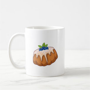 Mug Illustration du gâteau à la paille bleuté - Kawaii