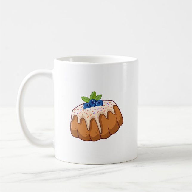 Mug Illustration du gâteau à la paille bleuté - Kawaii (Gauche)