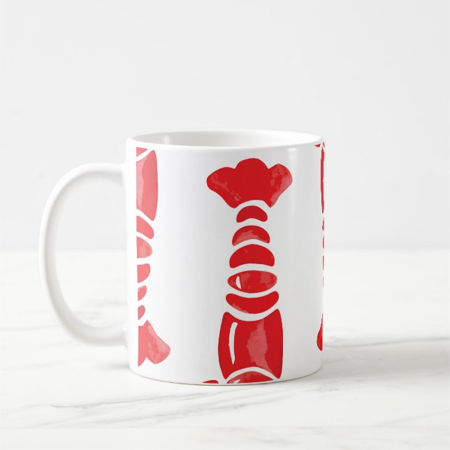 Mug Illustration du homard : Aquarelle incolore (Gauche)