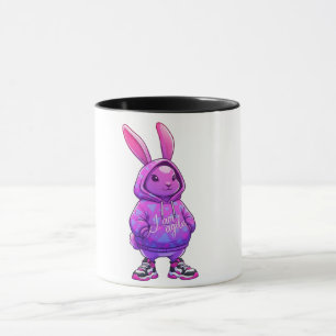 Mug Illustration du lapin mignon   Musique de café lap