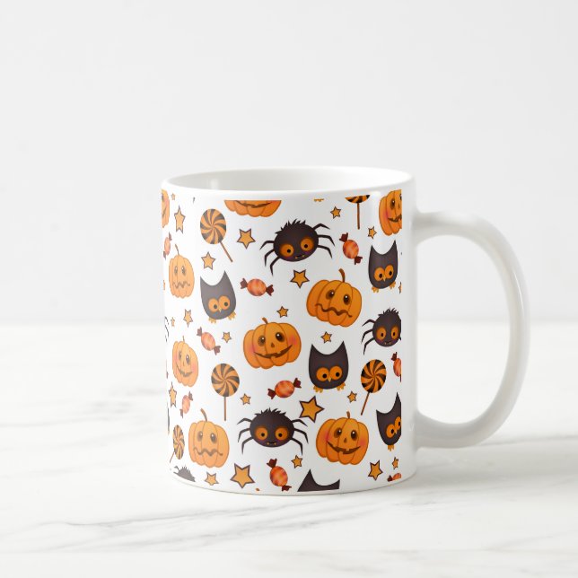 Mug Illustration du Motif d'Halloween mignon (Droite)
