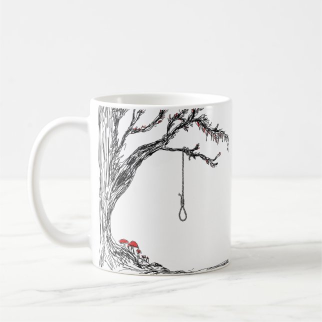 Mug Illustration du nez et des champignons du cintre (Gauche)