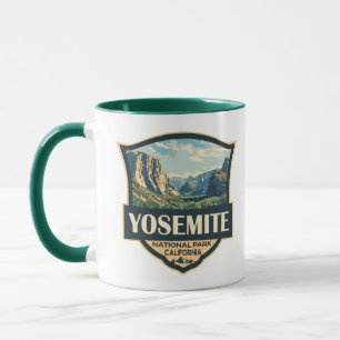 Mug Illustration du parc national Yosemite Badge rétro