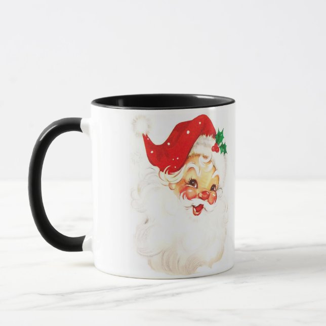 Mug Illustration du Père Noël vintage (Gauche)