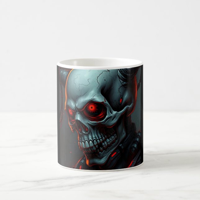 Mug Illustration du style de bande dessinée crâne Imag (Centre)