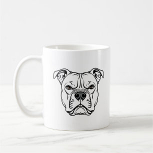 Mug Illustration du visage de Bulldog en gras