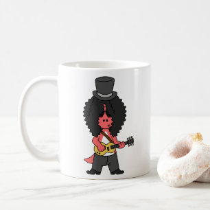 Mug Illustration D'Un Allosaurus Habillé En Étoile Roc