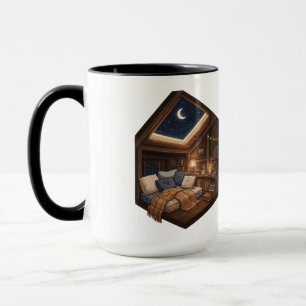 Mug Illustration d'un coin de lecture confortable dans