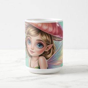 Mug Illustration d'une fée de la forêt avec un chapeau