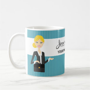 Mug Illustration d'une femme d'affaires mignonne