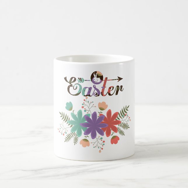 Mug Illustration florale de Pâques (Centre)