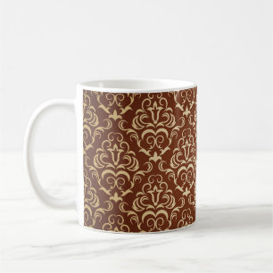 Mug Illustration florale en papier peint décoratif tra