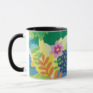 Mug Illustration florale tropicale, fleurs d'été