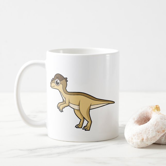 Mug Illustration Mignonne D'Un Pachycéphalosaure Dinos (Avec donut)