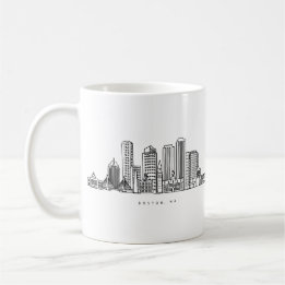 Mug Illustration minimaliste de la ligne aérienne de B