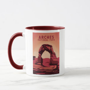 Mug Illustration minimaliste du parc national Arches