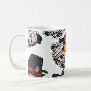 Mug Illustration motif sans faille d'un gnome avec un 