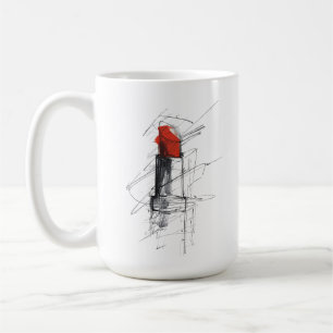 Mug Illustration Red Lipstick - Maquillage minimaliste