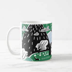 Mug Illustration scandinave abstraite dessinée à la ma