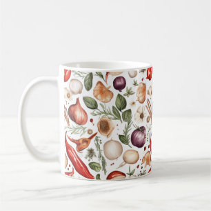 Mug Illustration transparente d'une variété de légumes