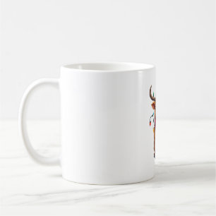 Mug Illustration vectorielle de Noël vintage de vache 