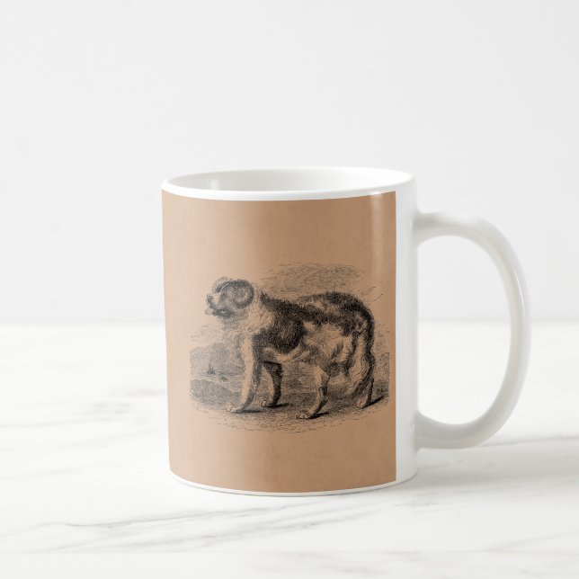 Mug Illustration vintage de chiens de 1800s de chien (Droite)