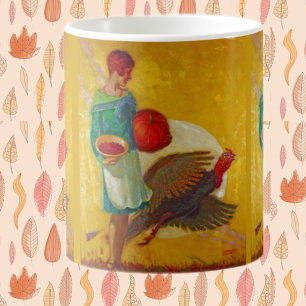 Mug Illustration vintage de la récolte de Thanksgiving