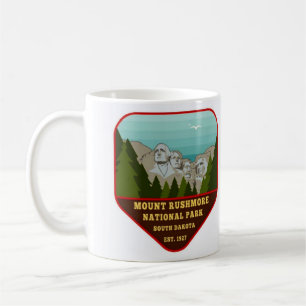 Mug Illustration vintage du mont Rushmore
