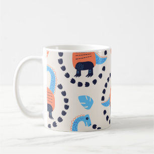 Mug Illustration vintage du motif sans soudure avec un