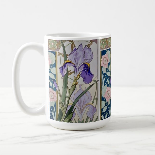 Mug Illustration vintage Iris (Gauche)