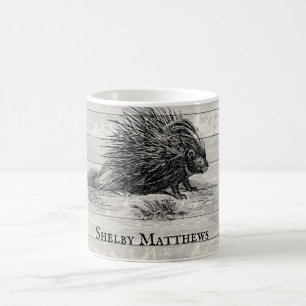 Mug Illustration vintage Porcupine personnalisée