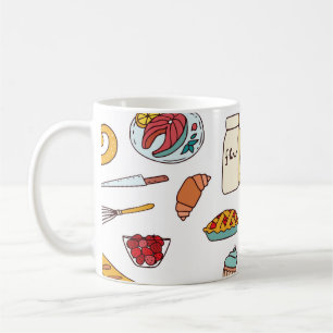 Mug Illustrations alimentaires vintages : motif sans s