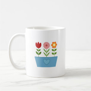 Mug Illustrations de fleurs dans une zone de fenêtre b