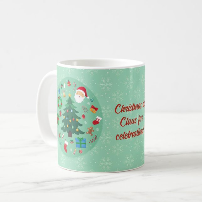Mug Illustrations de Noël Fête de fin d'année (Devant gauche)