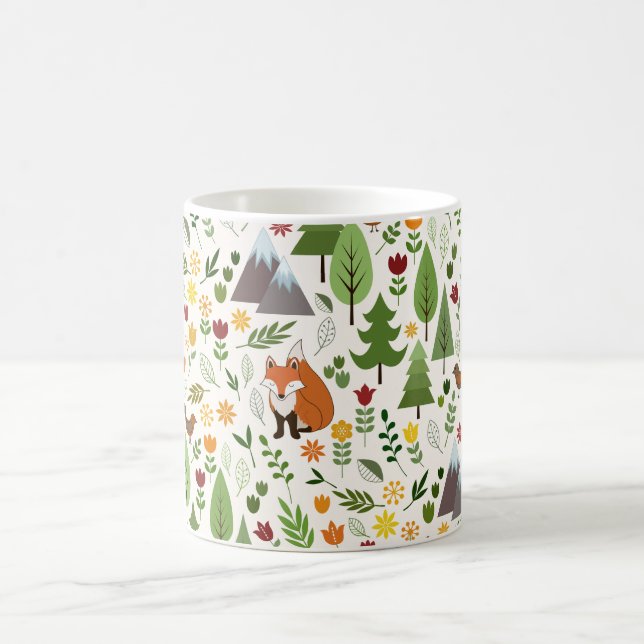 Mug Illustrations de style scandinave sur Motif crème (Centre)