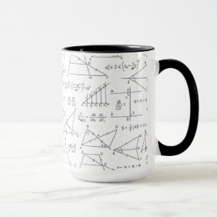Mug Illustrations des calculs écrits mathématiques