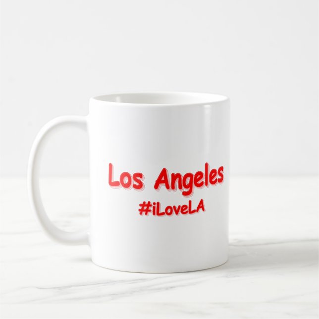 Mug "#iLoveLA" Joli design. Acheter maintenant (Gauche)