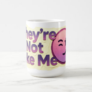 Mug Ils ne sont pas comme moi Emoji clin d'œil drôle