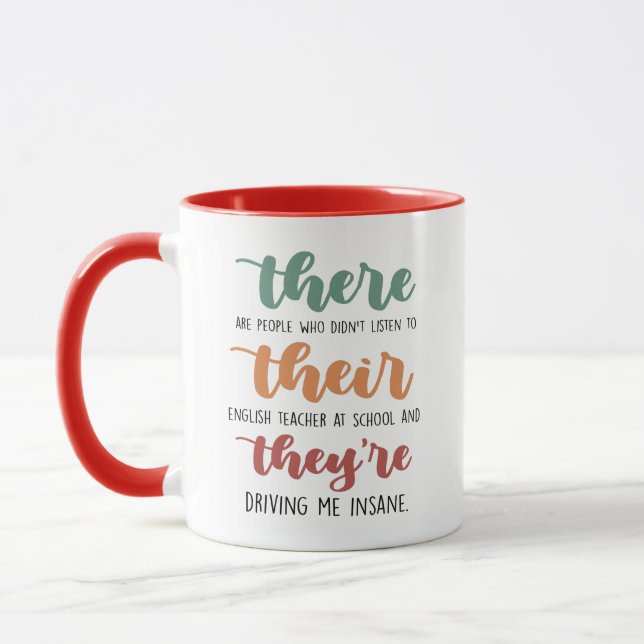 Mug Ils sont drôles Enseignant Anglais Café (Gauche)