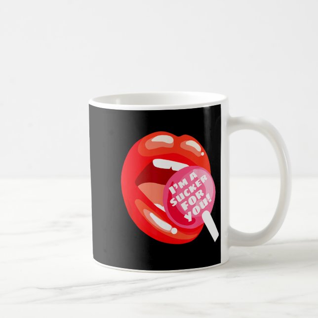 Mug I'm A Sucker For You Red Lips Candy Lollip Valenti (Droite)