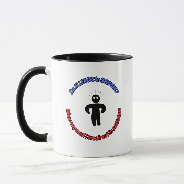 Mug I'm allergic to Stupidity (Gauche)