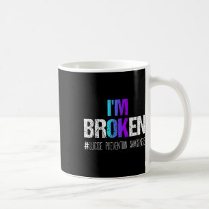 Mug Im Brossé Turquoise & Purple Ribbon Suicide Em