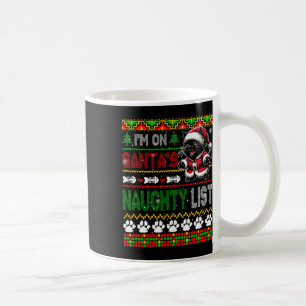 Mug I'm On Père Noël Xmas Naughty List Xmas Cat Funny 