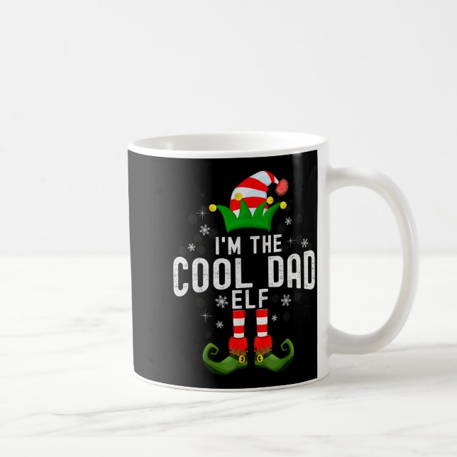 Mug I'm The Cool Dad Elf Christmas Family Pjs Costume  (Droite)