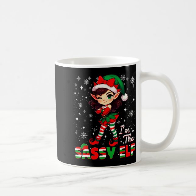 Mug Im The Sy Elf Cute Snowflake Christmas Xmas Girl W (Droite)