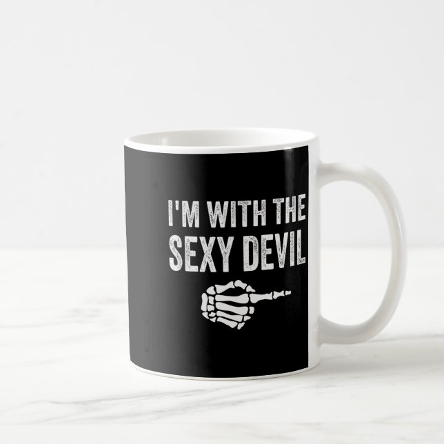 Mug I'm With The Y Devil Halloween Couples Costume  (Droite)